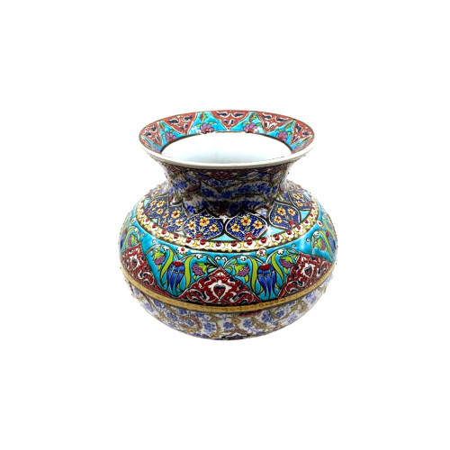 Tezhip 25 cm İznik Form Vazo